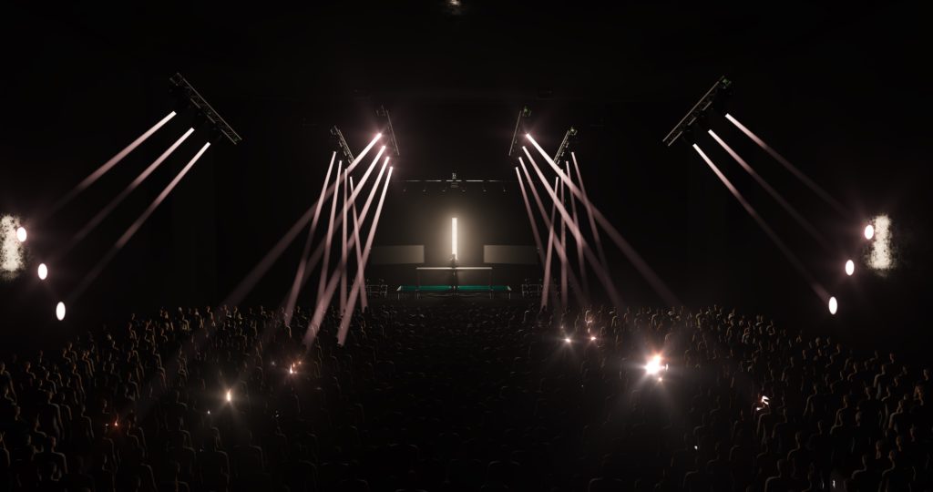 Projet Py'Rave à Audentia — Scénographie immersive & show timecodé