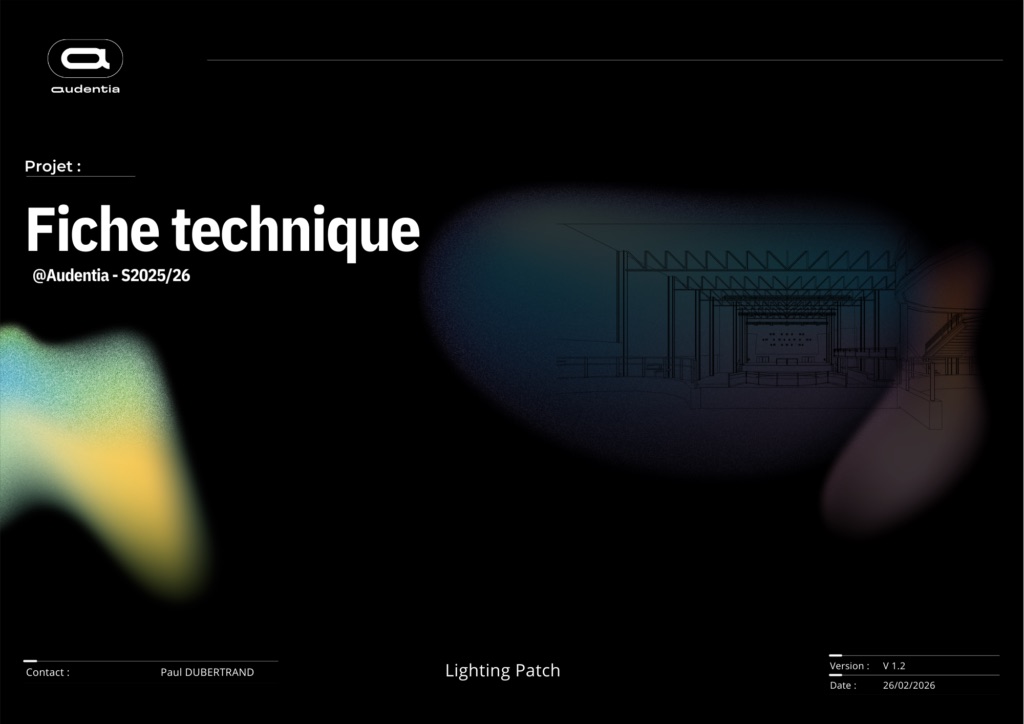 Plan technique Audentia — implantation lumière et réseau