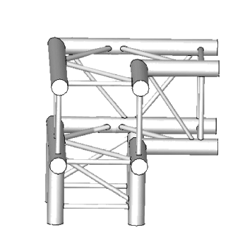 Structure ASD SZ290FC Noir — Angle 3D (cube 3 départs)
