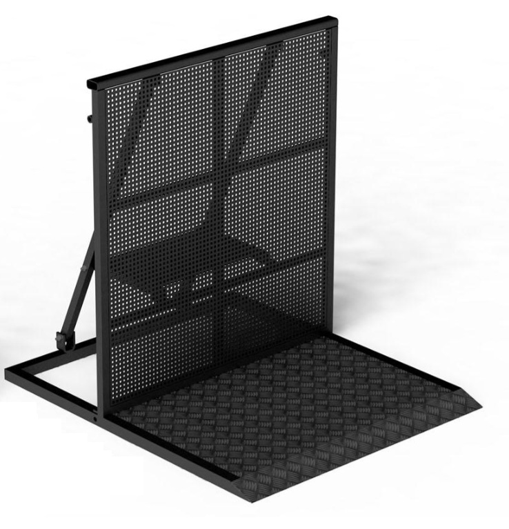 Crash barrière ASD 1 m — élément droit noir