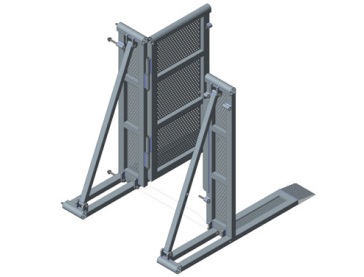 Crash barrière ASD 1 m — module avec porte noir